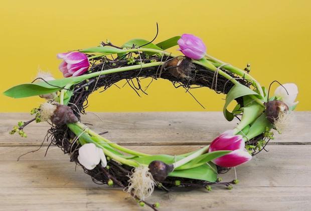 DIY: Tulpenkranz - Blumenkranz mit Tulpen