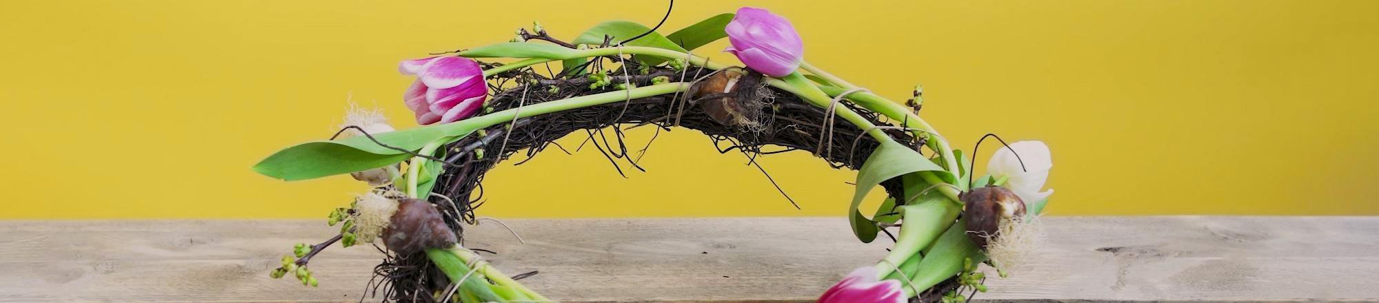 DIY: Tulpenkranz - Blumenkranz mit Tulpen