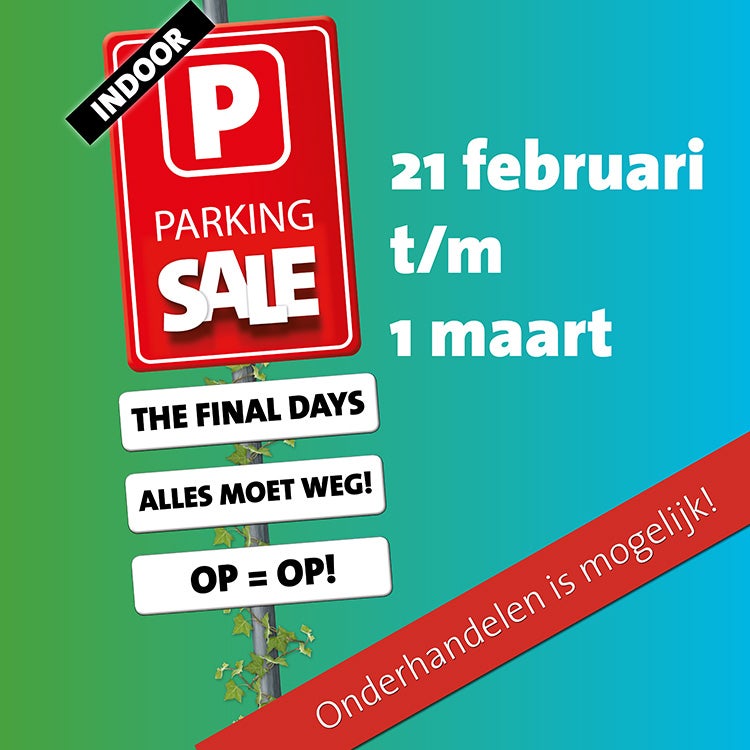 Indoor Parking Sale t/m 1 maart!